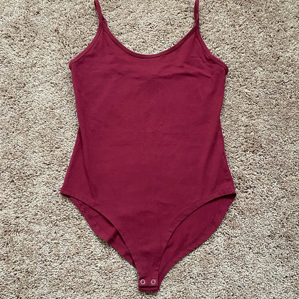 Red Bodysuit with Adjustable Straps
